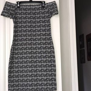 Black and White fitted dress